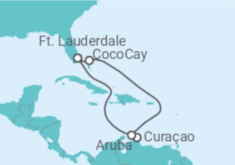 Itinerário do Cruzeiro Curaçao, Aruba - Royal Caribbean