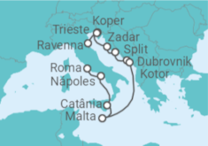 Itinerário do Cruzeiro De Ravenna (Italia) a Civitavecchia (Roma) - Royal Caribbean