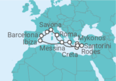 Itinerário do Cruzeiro Itália, Grécia, Espanha, França - Costa Cruzeiros