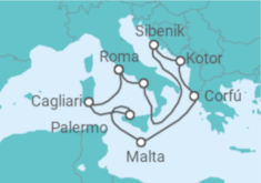 Itinerário do Cruzeiro Itália, Malta, Grécia, Montenegro - Princess Cruises