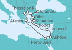 Itinerário do Cruzeiro Grécia, Turquia, Israel, Chipre - Celestyal Cruises