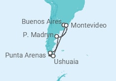 Itinerário do Cruzeiro Argentina, Chile, Uruguai - Regent Seven Seas