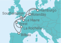 Itinerário do Cruzeiro Alemanha, Holanda, Espanha, França - MSC Cruzeiros