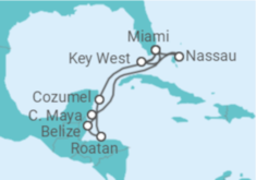 Itinerário do Cruzeiro México, Honduras, Belize, EUA, Bahamas - MSC Cruzeiros