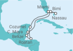 Itinerário do Cruzeiro Bahamas, EUA, México, Honduras, Belize TI - MSC Cruzeiros
