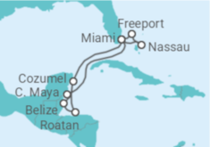 Itinerário do Cruzeiro Bahamas, EUA, México, Honduras, Belize - MSC Cruzeiros