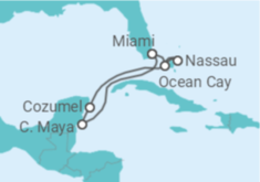 Itinerário do Cruzeiro México, Bahamas - MSC Cruzeiros