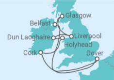 Itinerário do Cruzeiro Irlanda, Reino Unido - Carnival Cruise Line
