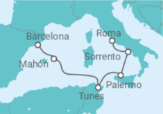 Itinerário do Cruzeiro Itália, Espanha - Explora Journeys