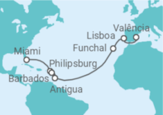 Itinerário do Cruzeiro Sint Maarten, Antígua E Barbuda, Barbados, Portugal TI - MSC Cruzeiros