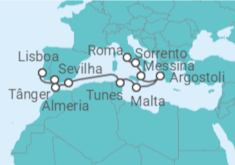 Itinerário do Cruzeiro De Lisboa a Civitavecchia (Roma) - Oceania Cruises