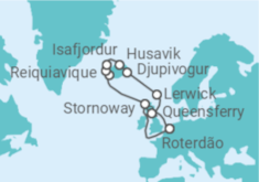 Itinerário do Cruzeiro Islândia, Reino Unido - Holland America Line