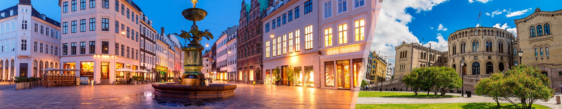 Copenhaga e Oslo de avião