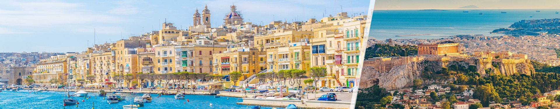 Atenas e Malta com transfers e carro alugado