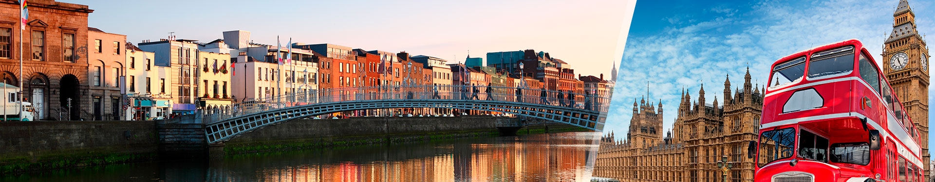 Londres e Dublin de avião