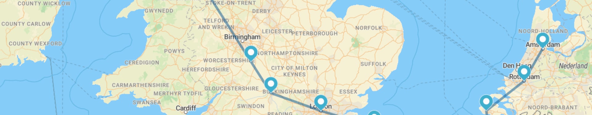 Dublin, Liverpool, Londres, Bruges e Amesterdão