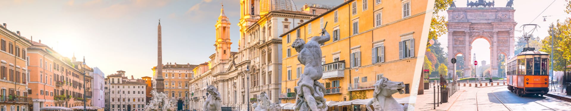 Roma e Milão de comboio