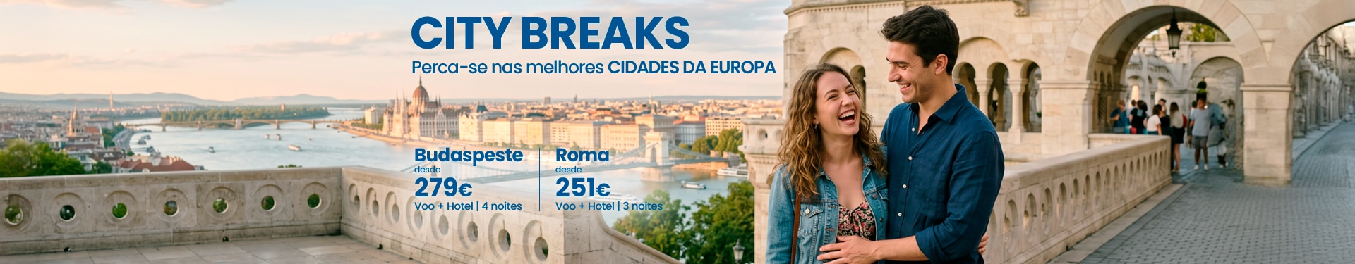 Voo + Hotel para City Breaks