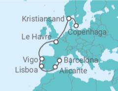 Itinerário do Cruzeiro França, Espanha, Portugal - Costa Cruzeiros