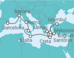 Itinerário do Cruzeiro De Atenas a Barcelona - Costa Cruzeiros