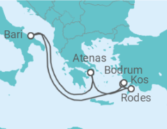 Itinerário do Cruzeiro Grécia, Turquia - MSC Cruzeiros