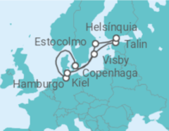 Itinerário do Cruzeiro Dinamarca, Suécia, Estónia, Finlândia - Cunard
