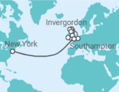 Itinerário do Cruzeiro Reino Unido, Bélgica - Cunard