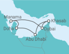 Itinerário do Cruzeiro Emirados Árabes, Catar - Celestyal Cruises