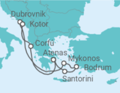Itinerário do Cruzeiro Grécia, Turquia, Croácia, Montenegro - Virgin Voyages
