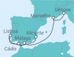 Itinerário do Cruzeiro França, Espanha, Portugal TI - MSC Cruzeiros