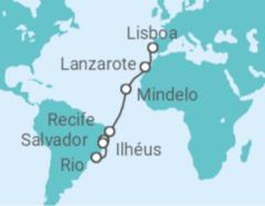 Itinerário do Cruzeiro De Lisboa ao Rio - Costa Cruzeiros