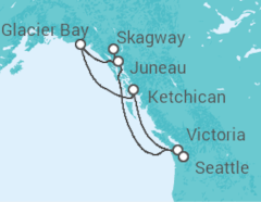 Itinerário do Cruzeiro Alasca - NCL Norwegian Cruise Line