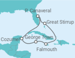 Itinerário do Cruzeiro EUA, Ilhas Caimão, Jamaica - NCL Norwegian Cruise Line