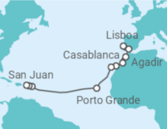 Itinerário do Cruzeiro De Lisboa a San Juan - NCL Norwegian Cruise Line