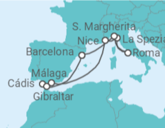 Itinerário do Cruzeiro Espanha, Gibraltar, França, Itália - Celebrity Cruises