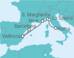 Itinerário do Cruzeiro Espanha, França, Itália - Celebrity Cruises