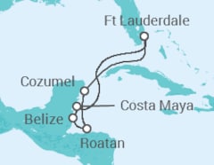 Itinerário do Cruzeiro México, Honduras, Belize - Princess Cruises