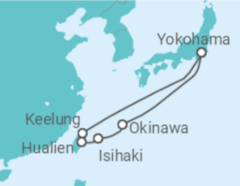 Itinerário do Cruzeiro Taiwan, Japão - Princess Cruises
