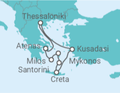 Itinerário do Cruzeiro Egeu Idílico - Celestyal Cruises