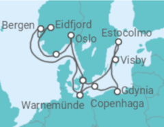 Itinerário do Cruzeiro Alemanha, Noruega, Dinamarca, Polónia - MSC Cruzeiros