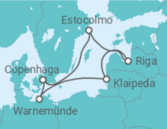 Itinerário do Cruzeiro Lituânia, Letónia, Suécia, Dinamarca - MSC Cruzeiros