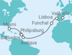 Itinerário do Cruzeiro Sint Maarten, Antígua E Barbuda, Barbados, Portugal TI - MSC Cruzeiros