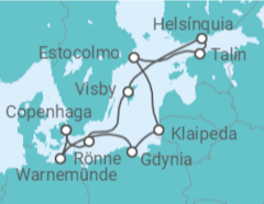 Itinerário do Cruzeiro Alemanha, Polónia, Lituânia, Suécia, Estónia, Finlândia - MSC Cruzeiros
