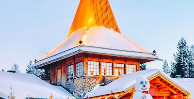 Lapônia, Auroras Boreais e Pai Natal com iglu de vidro Lapônia, Auroras Boreais e Pai Natal com iglu de vidro
