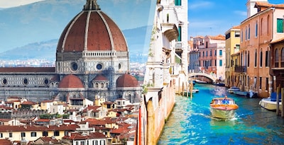 Florença e Veneza de comboio