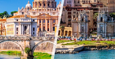 Roma e Palermo de avião Roma e Palermo de avião