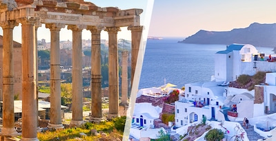 Roma e Santorini de avião Roma e Santorini de avião