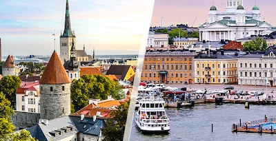 Tallinn e Helsinque de avião Tallinn e Helsinque de avião