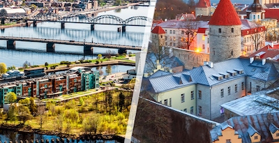 Riga e Tallinn de avião Riga e Tallinn de avião