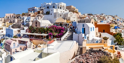 Atenas, Míconos e Santorini de avião e com carro alugado Atenas, Míconos e Santorini de avião e com carro alugado